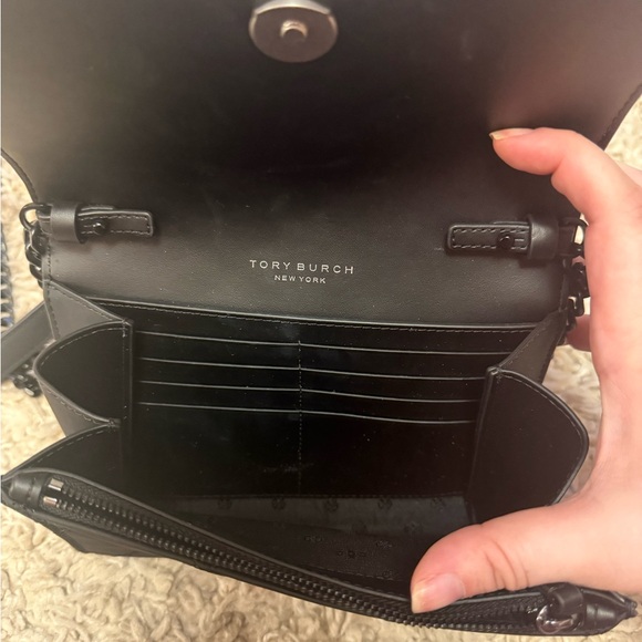 Tory Burch Willa Chain Crossbody - Matte Black with Black hardware - Like New - Picture 7 of 7